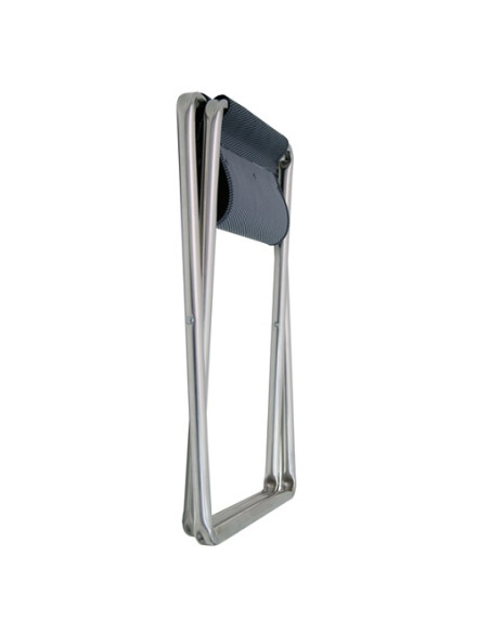 Tabouret pliant en aluminium gris foncé Crespo