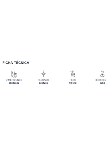 Dunkelgrauer Klapphocker aus Aluminium Crespo