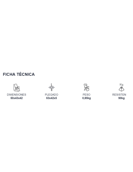 Sgabello pieghevole in alluminio grigio scuro Crespo