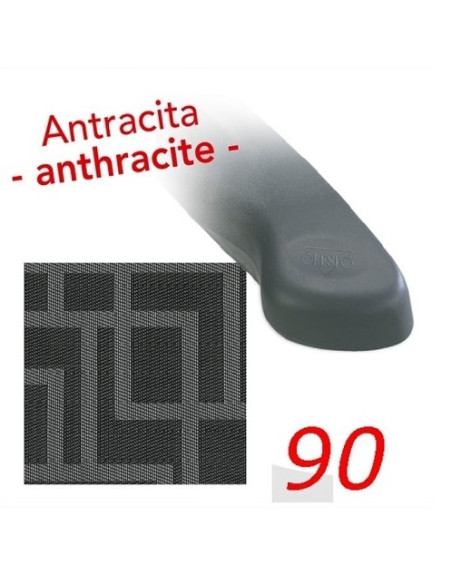 Chaise pliante en aluminium Anthracite Crespo