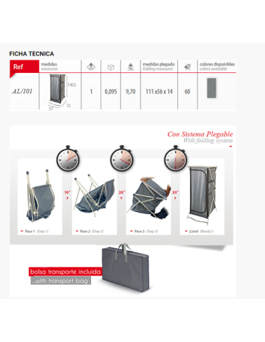 Crespo gray ultra-rapid assembly cabinet