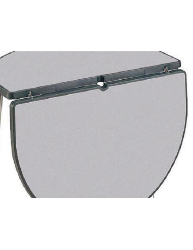 Gray aluminum oval table 120 x 90 cm Curled