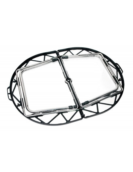 Mesa ovalada de aluminio gris 120 x 90 cm Crespo