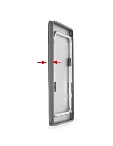 Tavolo in alluminio grigio scuro 80 x 60 cm Crespo