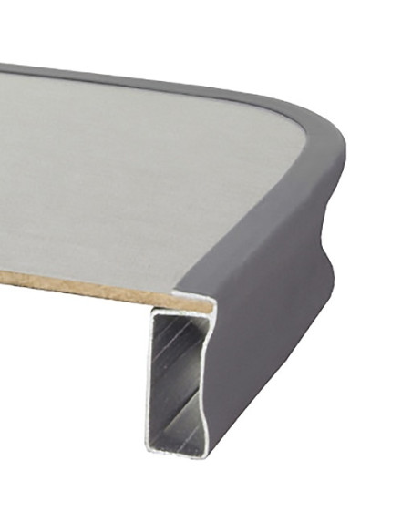Mesa de aluminio gris oscuro 80 x 60 cm Crespo