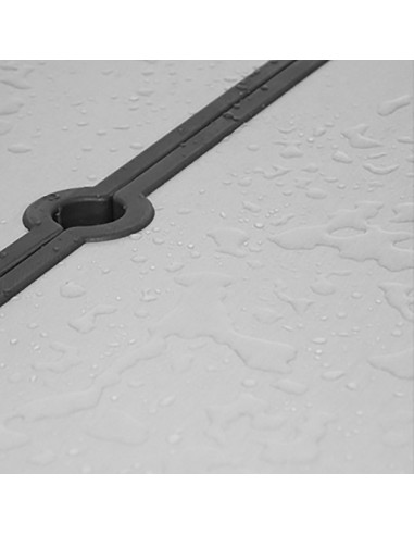 Mesa de aluminio gris oscuro Crespo