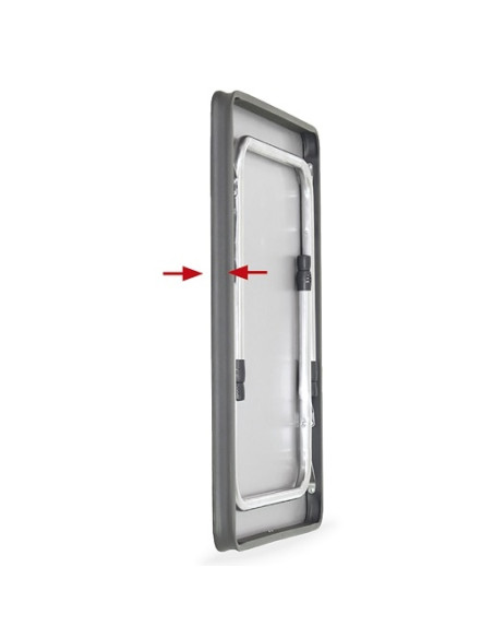 Crespo Tisch aus dunkelgrauem Aluminium