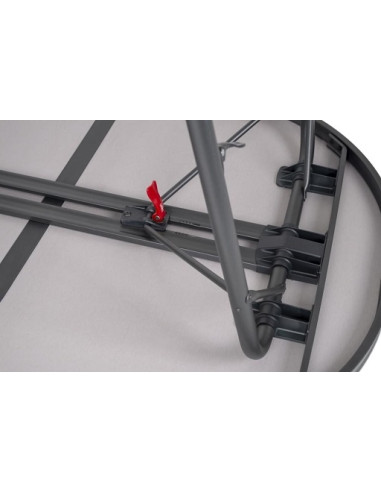 Ovaler Tisch aus grauem Aluminium 130 x 91 cm gewellt