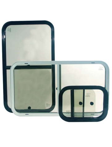 Schwarzes Wendefenster 400x400 mm. Boidron