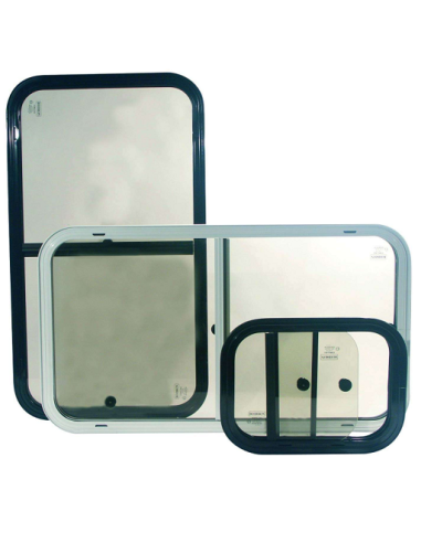 Ventana reversible negra 800x400 mm. Boidron