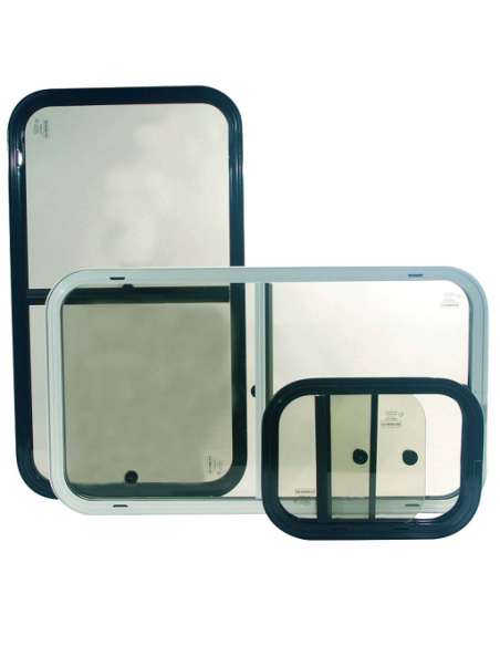 Black reversible window 800x400 mm. Boidron