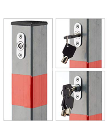 Poste de bloqueio de estacionamento com cadeado