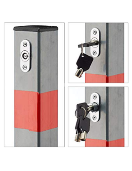 Poste de bloqueio de estacionamento com cadeado