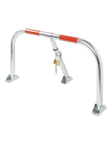 Parking barrier with padlock