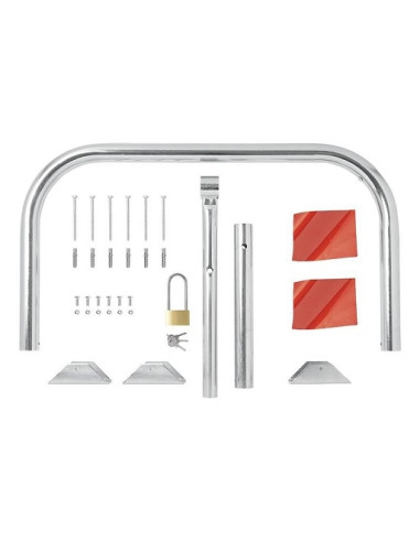 Parking barrier with padlock