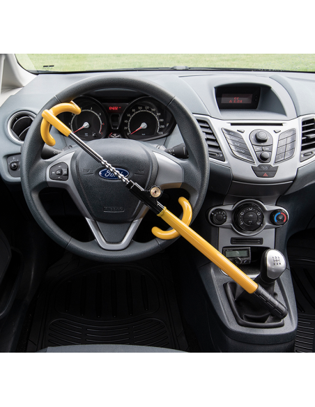 Adjustable steering wheel lock with two keys Adjustable steering wheel lock with two keys
