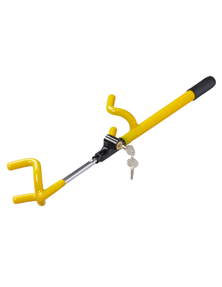 Adjustable steering wheel lock with two keys Adjustable steering wheel lock with two keys