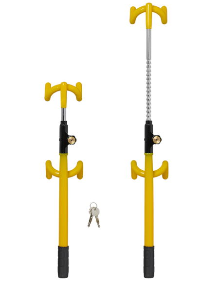 Adjustable steering wheel lock with two keys Adjustable steering wheel lock with two keys