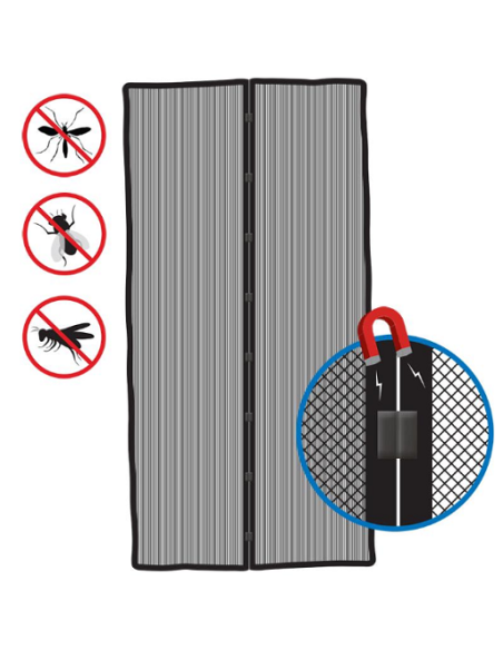 Cortina mosquitera anti insectos 210x100 cm con fijación magnética  Pro Plus Cortina mosquitera anti insectos 210x100 cm con fijación magnética  Pro Plus
