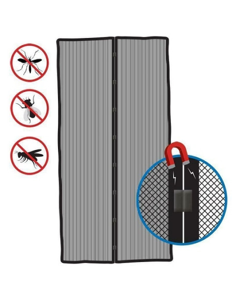 Cortina mosquitera anti insectos 210x100 cm con fijación magnética  Pro Plus Cortina mosquitera anti insectos 210x100 cm con fijación magnética  Pro Plus