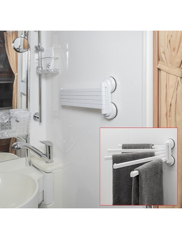 Porta asciugamani con ventose rotative Pro Plus.