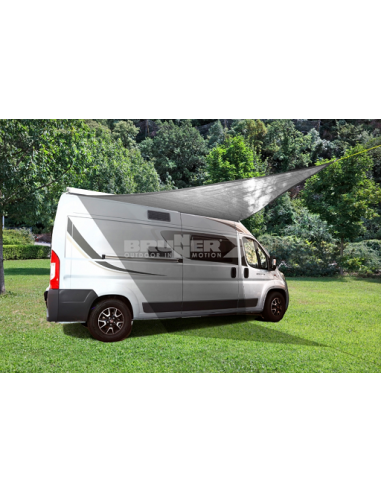 Toldo triangular com canutillo 360x 360cm. Defletor Brunner