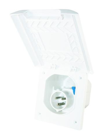 Toma electrica exterior con tapa Habba