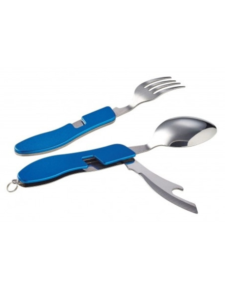 Talheres multifunções dobrados com estojo