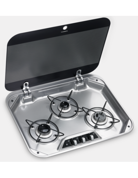 HBG 3440 3-burner cooktop with Waeco glass top